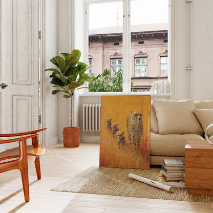 Cheetah Family Savanna Poster