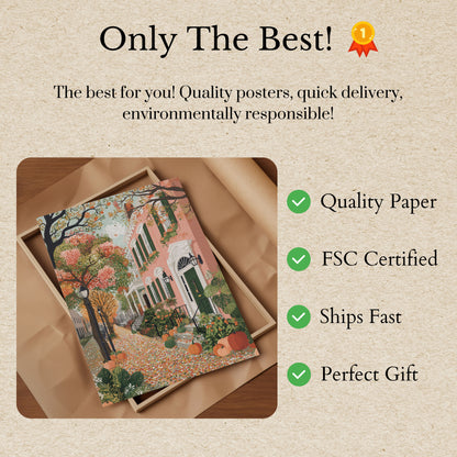 Autumn Street Charm Poster