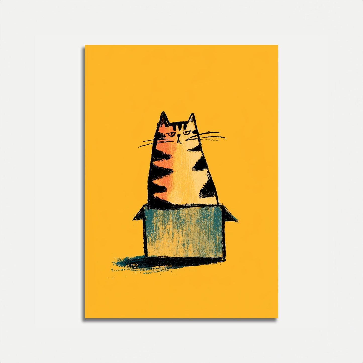 Lächelnde Katze in Box Poster