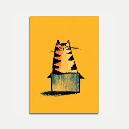Lächelnde Katze in Box Poster