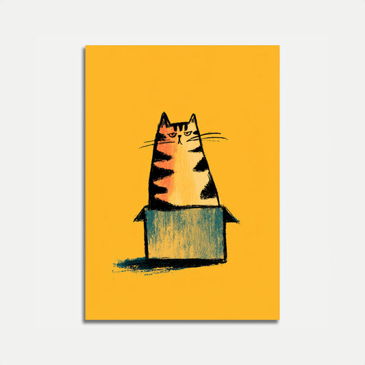 Lächelnde Katze in Box Poster