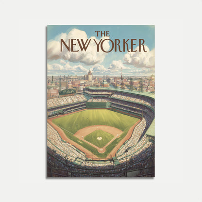 The New Yorker Baseball Stadium Poster