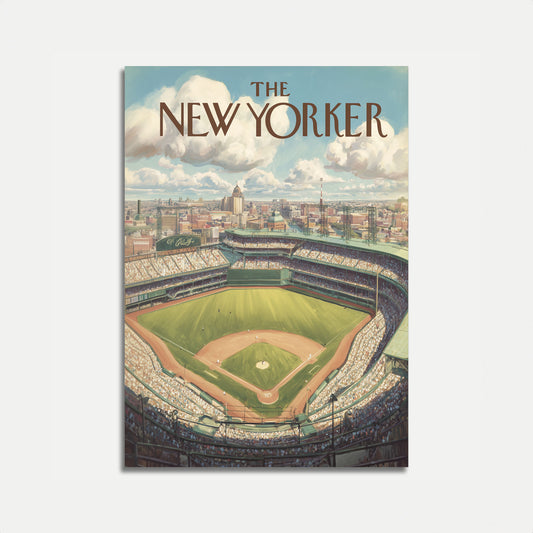The New Yorker Baseball Stadium Poster