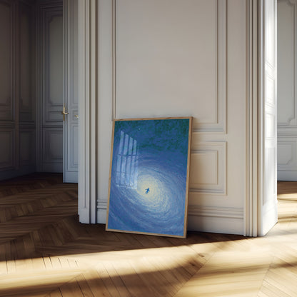 Astronaut in Cosmic Vortex Poster