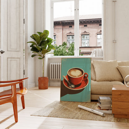 Heart Coffee Latte Art Poster