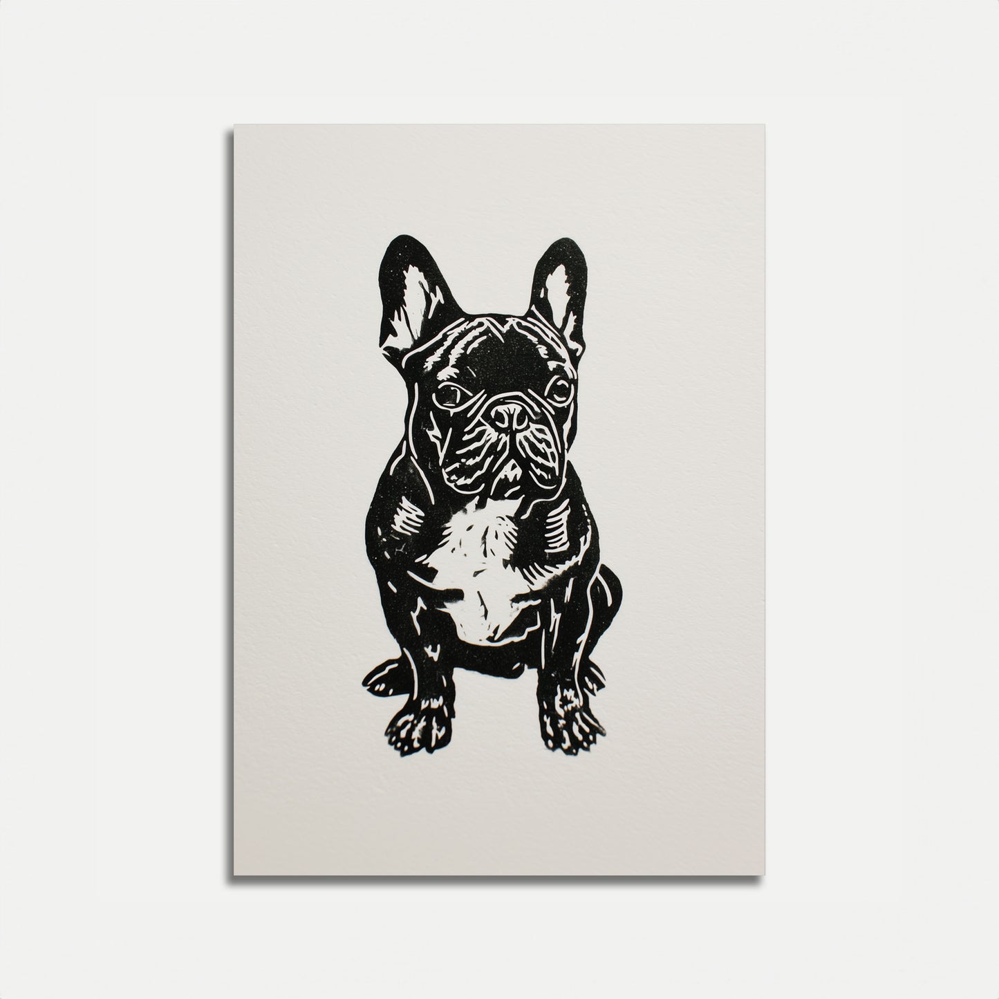 French Bulldog Black and White Poster