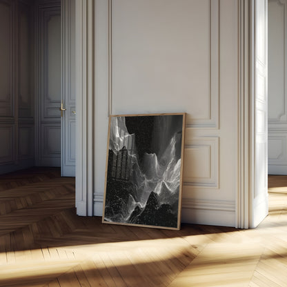 Cosmic Waves Digital Abstract Poster