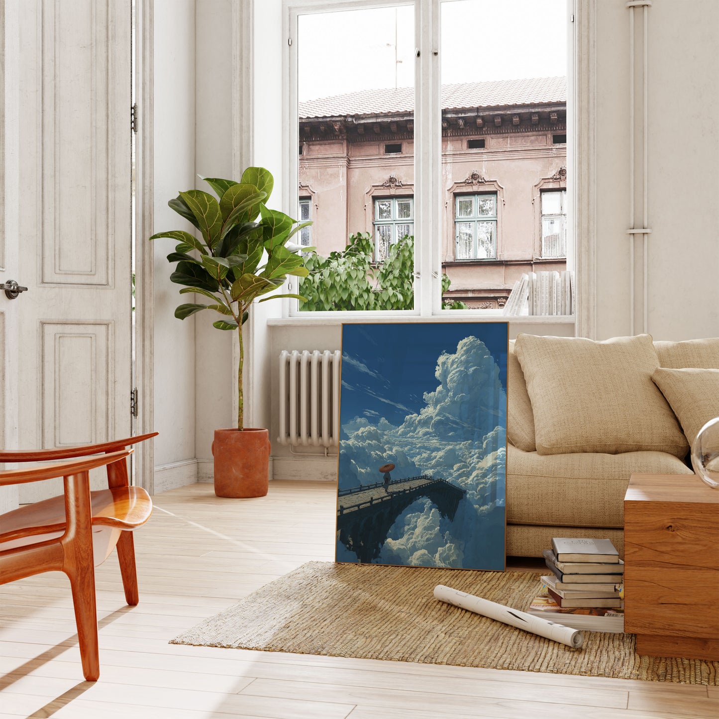 Clouds Bridge Dreamscape Poster