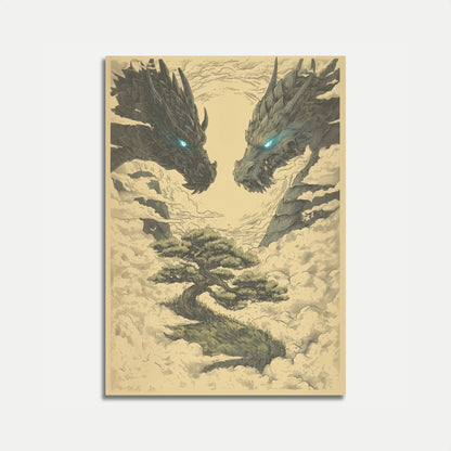 Póster de los Dragones Guardianes del Bonsái