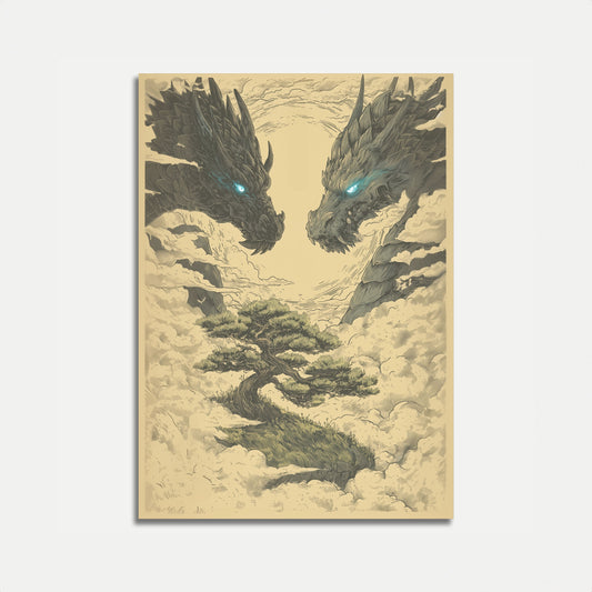 Póster de los Dragones Guardianes del Bonsái