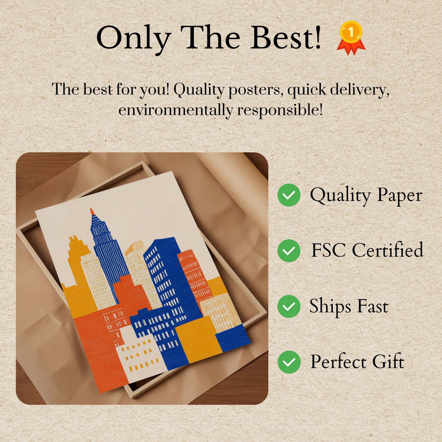 New York City Skyline Poster