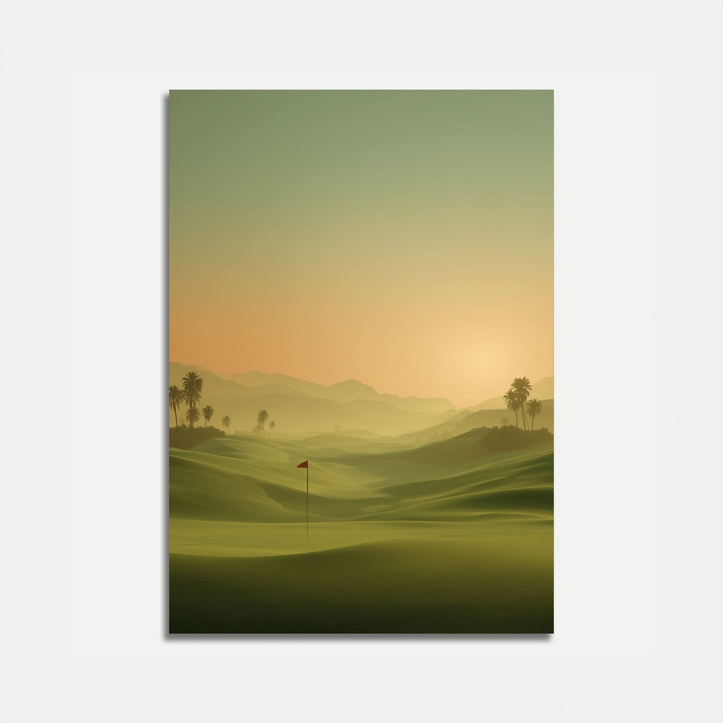 Sunset Golf Course Poster
