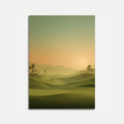 Sunset Golf Course Poster