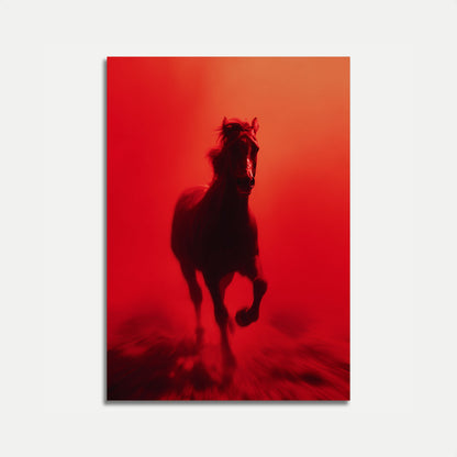 Fierce Red Horse Running Poster