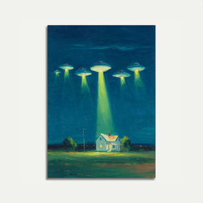 Midnight UFO Invasion Poster