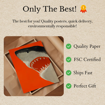 Great White Shark Attack Poster