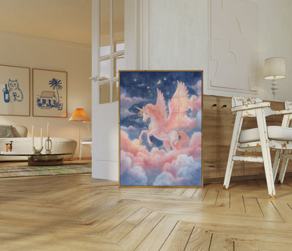 Poster dell'Unicorno Notte Stellata