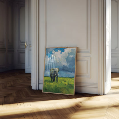 Affiche Éléphant dans la Savane