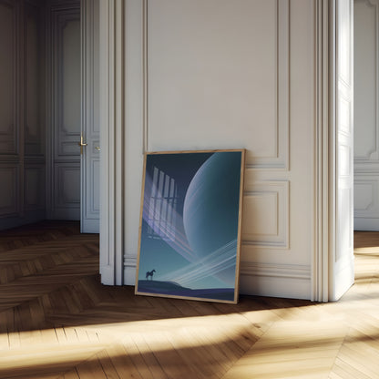 Horse Under Celestial Rings Poster