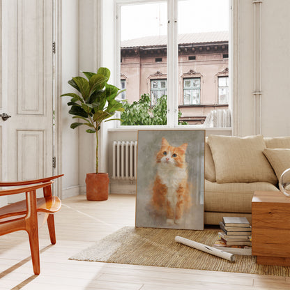 Ginger Orange Fluffy Cat Poster