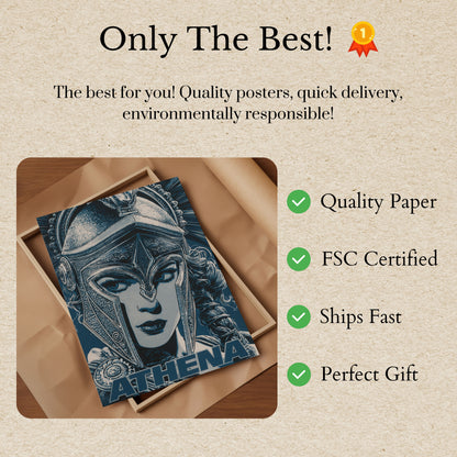 Athena Goddess Warrior Poster