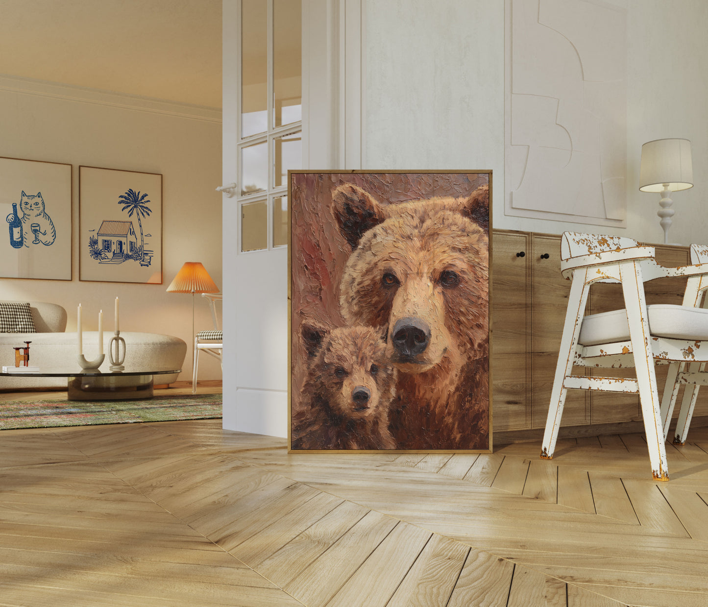 Poster della Mamma Orsa e del Cucciolo