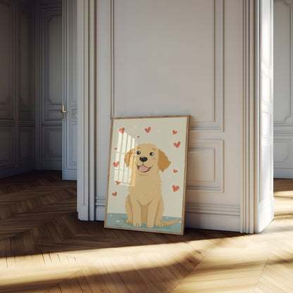 Adorable Loving Puppy Poster