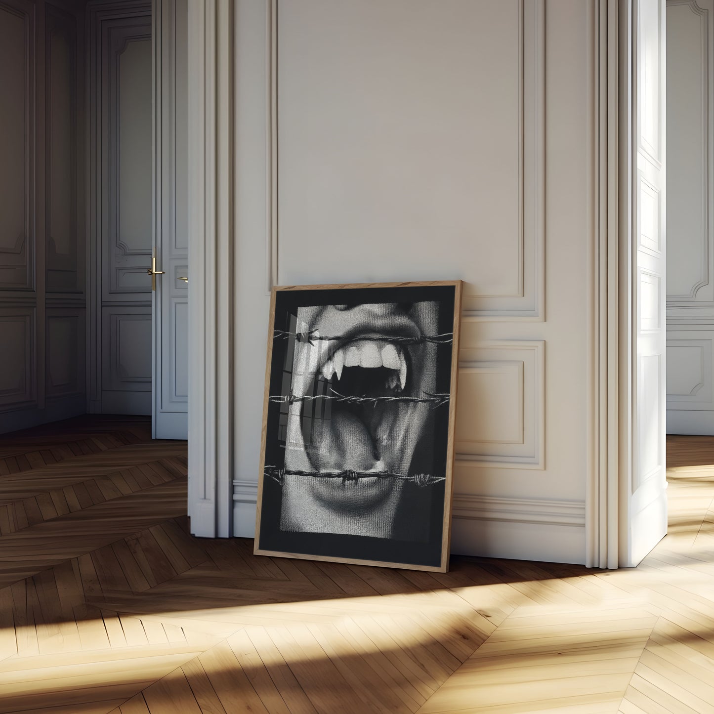 Fangs and Barbed Wire Poster