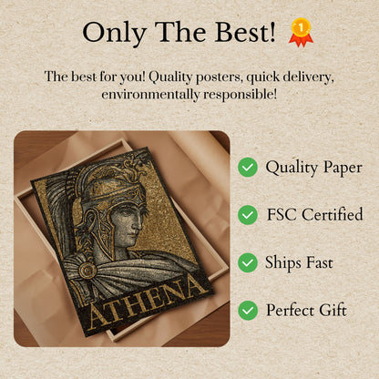 Athena griechische Göttin Mosaik-Poster