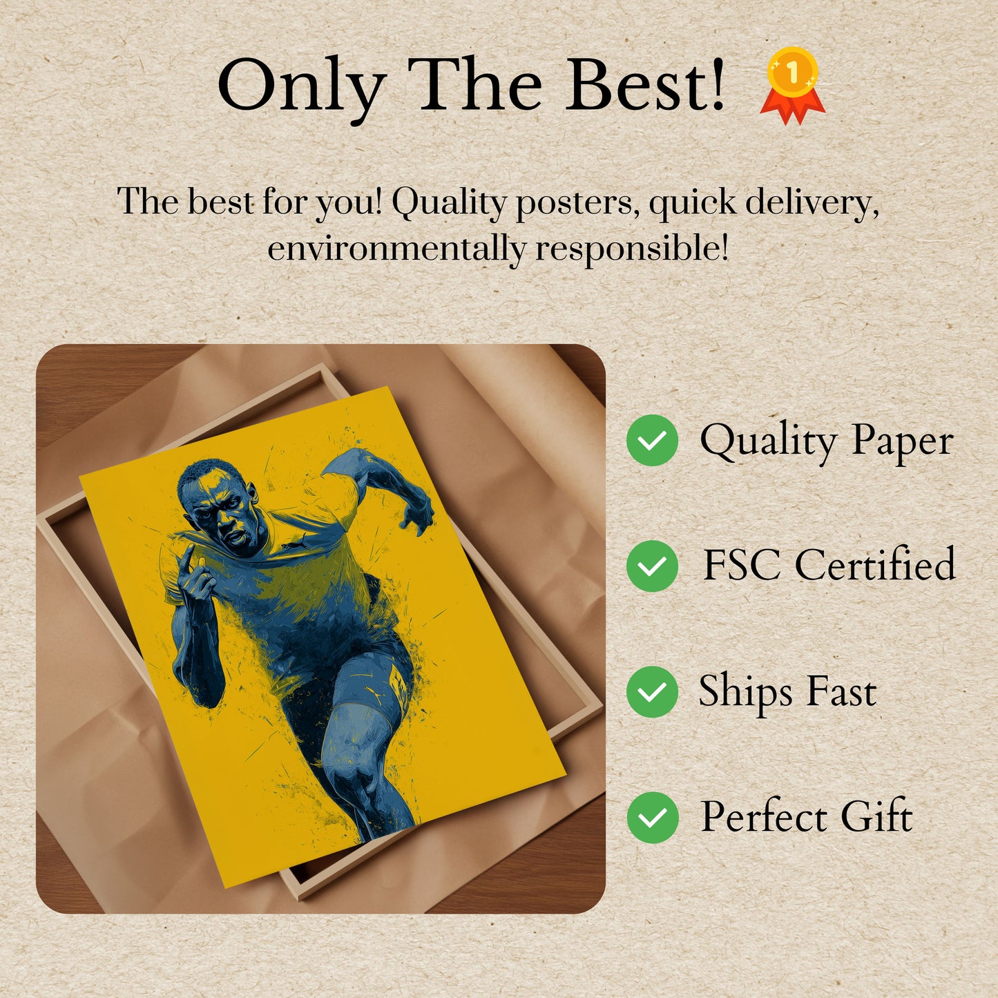 Blitzschneller Sprint-Poster