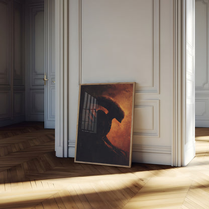 Dark Alien Silhouette Poster