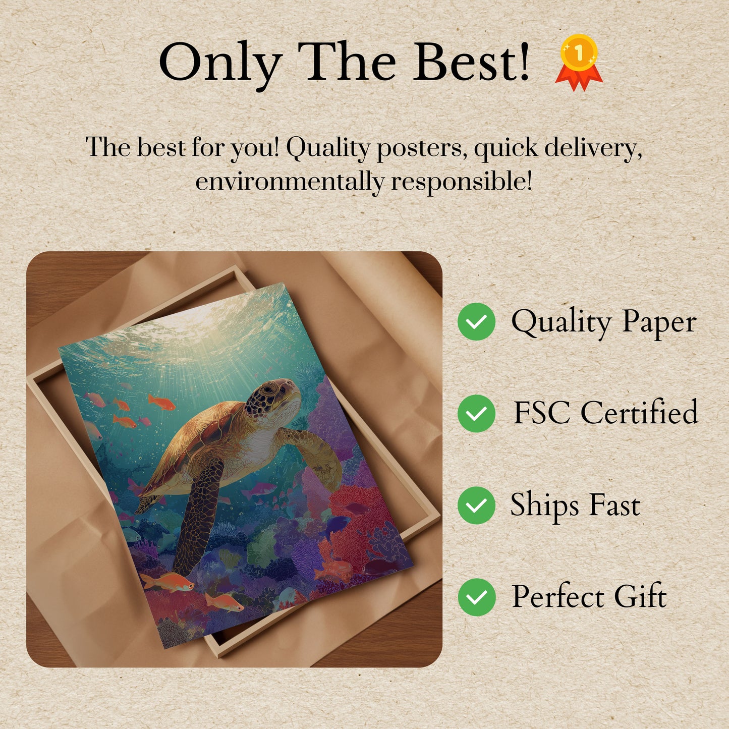 Underwater Sea Turtle Sanctuary Poster