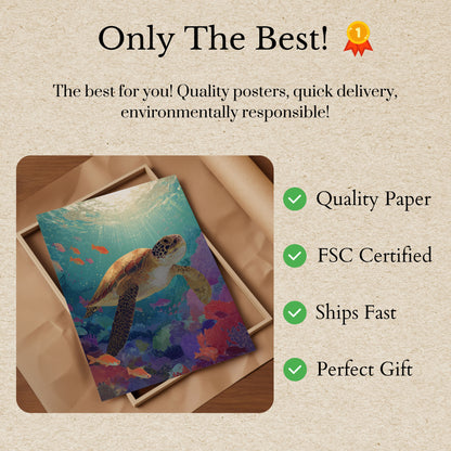 Underwater Sea Turtle Sanctuary Poster