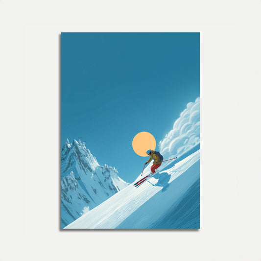 Bergspitzen-Ski-Poster
