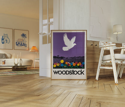 Peaceful Woodstock Music Festival Poster