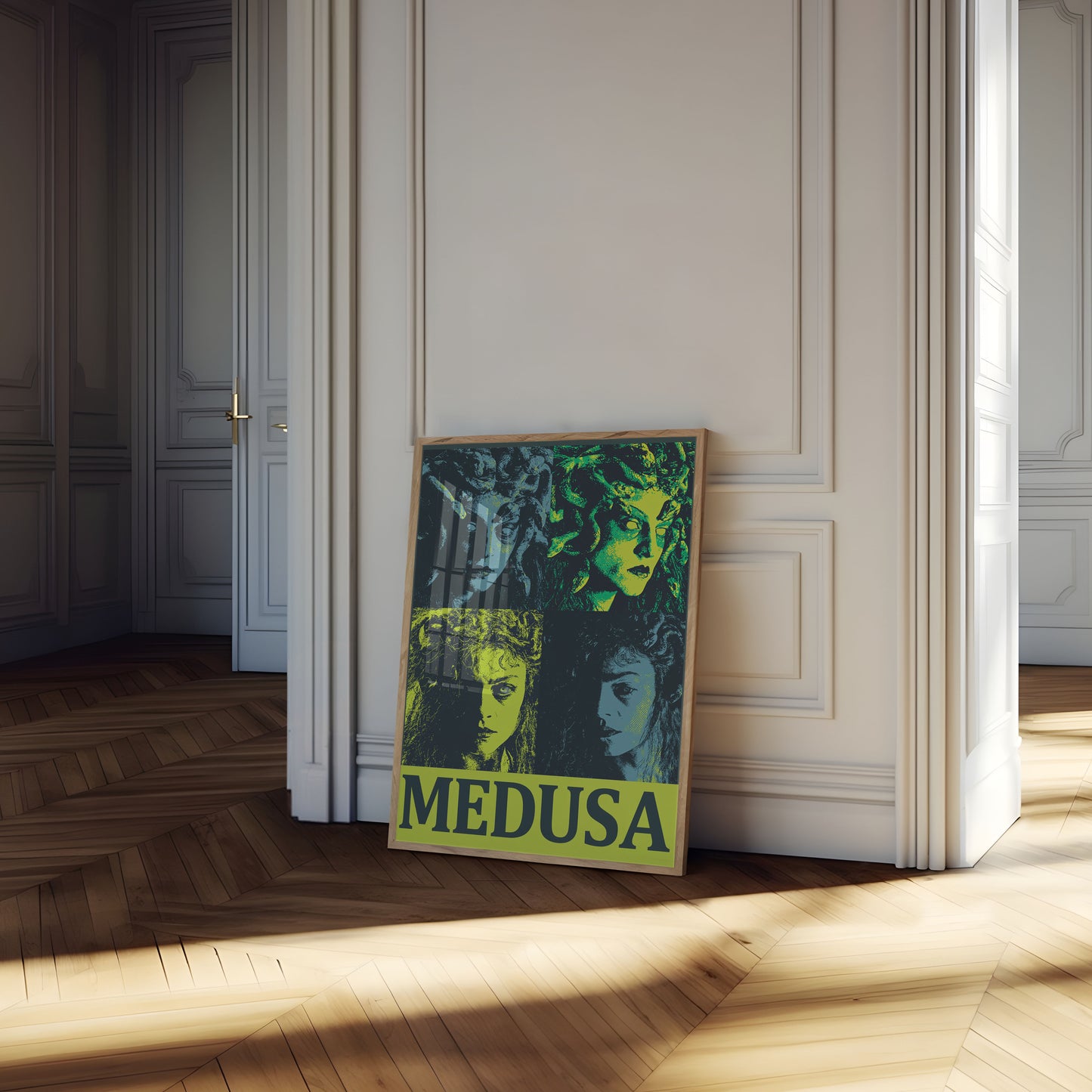 Medusa Mytologisk Portræt Plakat