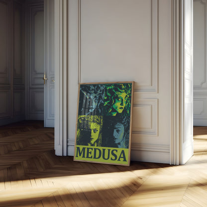 Medusa Mytologisk Portræt Plakat