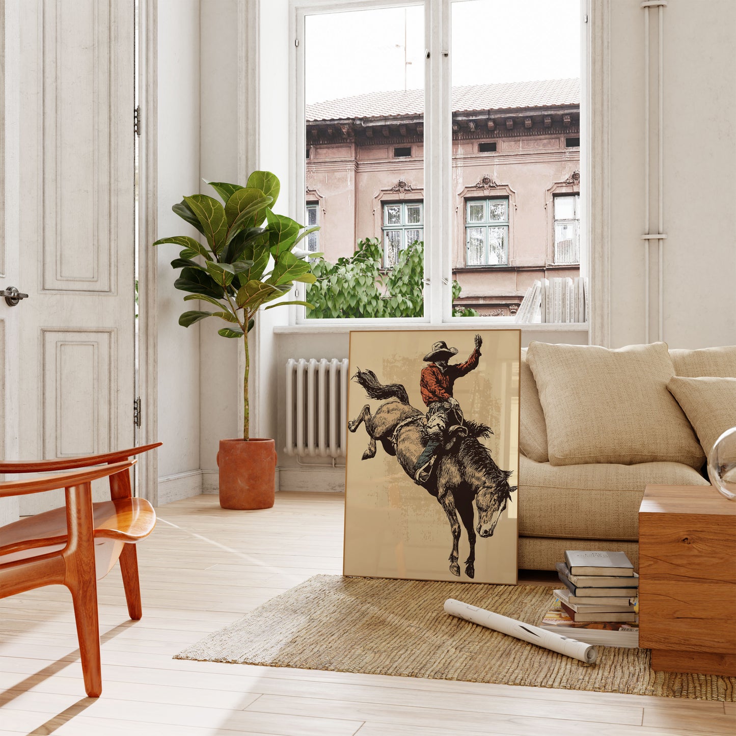 Bucking Bronco Rodeo Poster