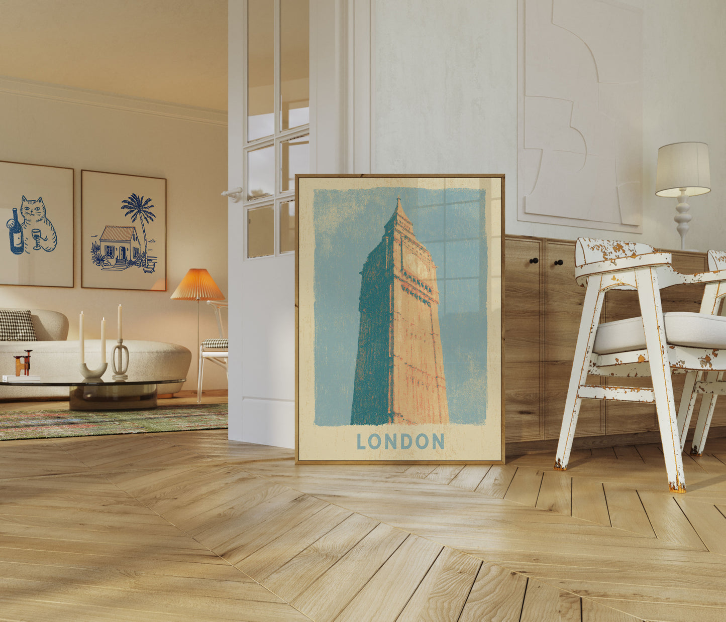 Big Ben London Vintage Poster