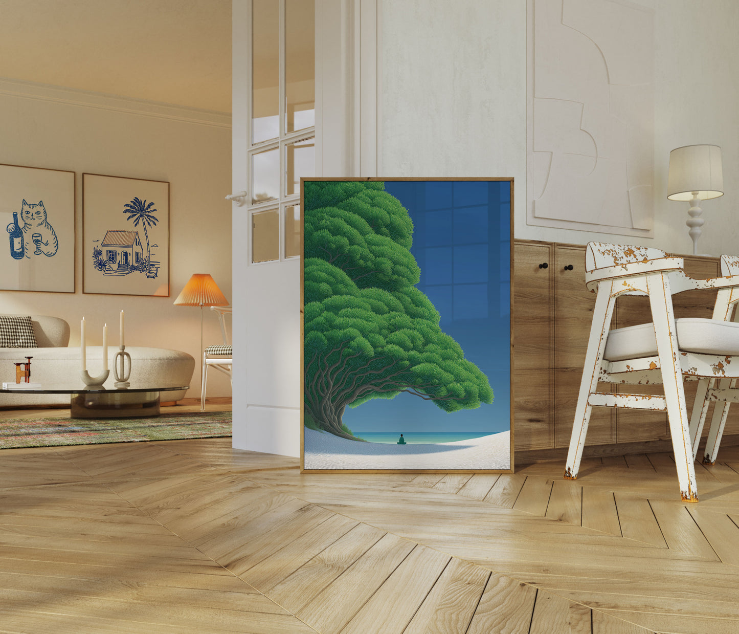 Solitude Under the Ancient Tree Poster