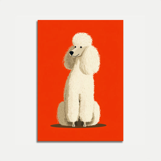 Fluffy White Poodle Poster