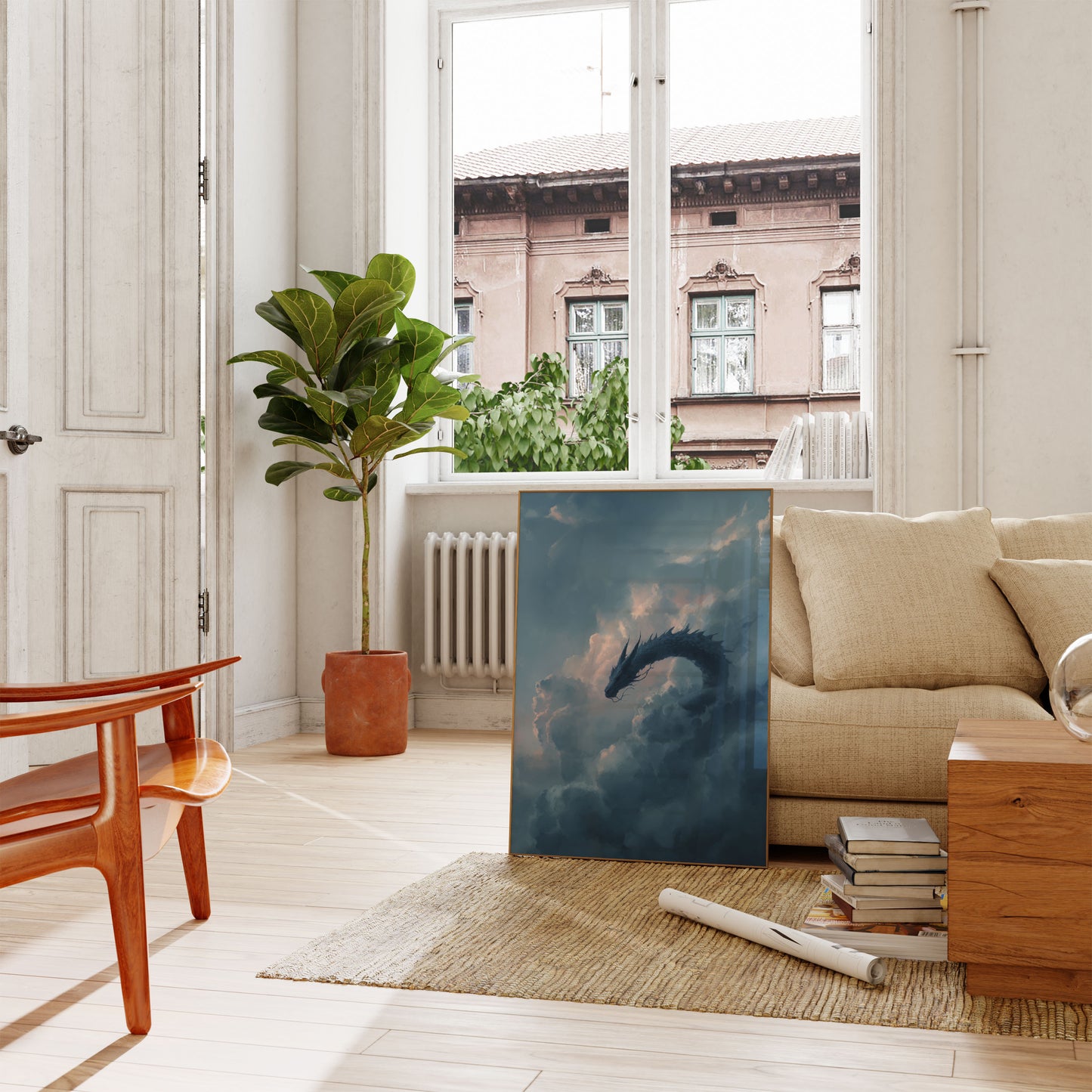 Celestial Dragon Cloud Poster