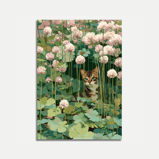 Kat Tussen Waterlelie's Poster