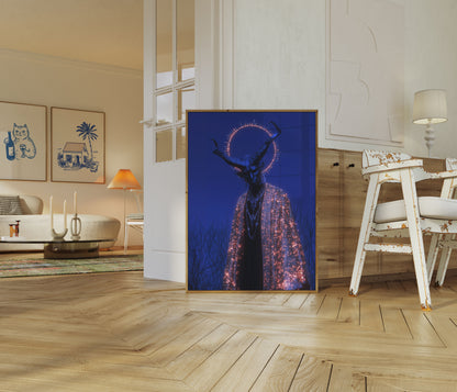 Mystical Cosmic Horned Being Poster