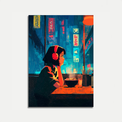 Cyberpunk City Nights Poster