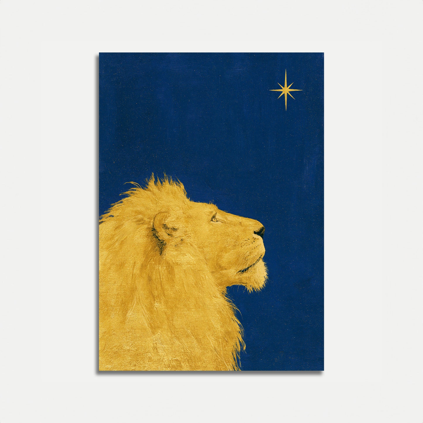 Poster Lion d'Or Contemplant l'Étoile
