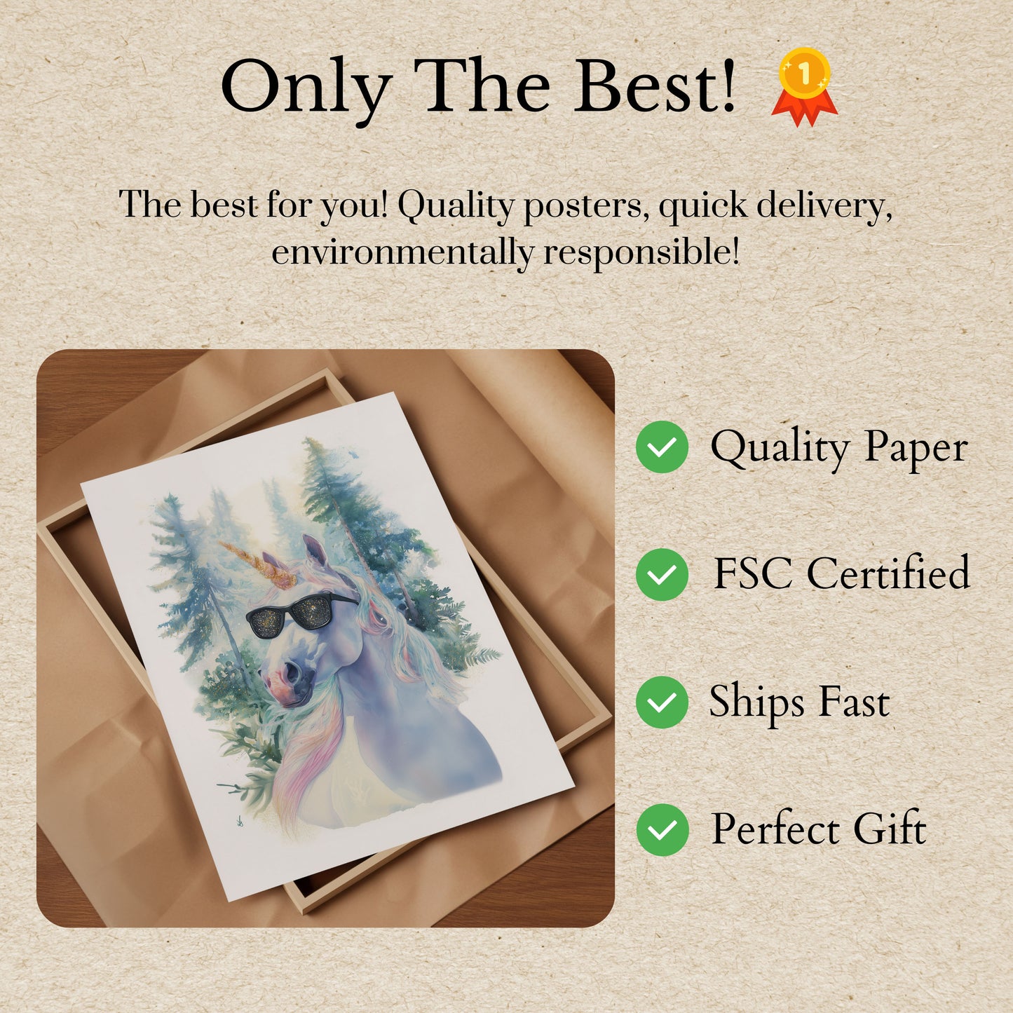 Poster della Foresta dell'Unicorno Fantastico