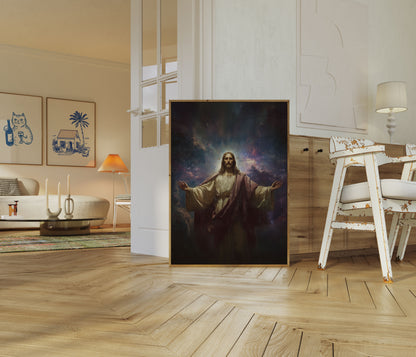 Cosmic Christ Radiance Poster