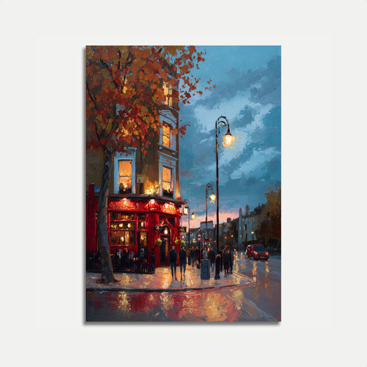 Dublin Evening Street Scene Poster