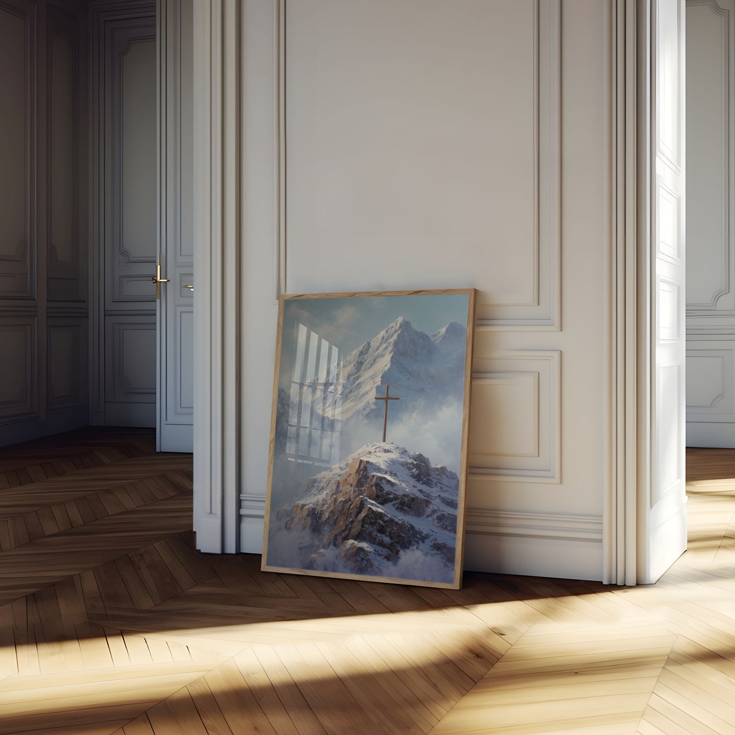 Mountain Cross Faith Poster